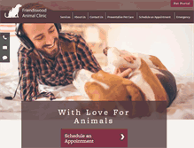 Tablet Screenshot of friendswoodanimalclinic.com